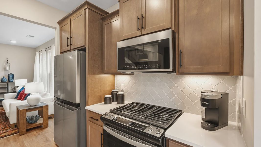 Representative furnished interior of a home built from the Corner Litchfield by DRB Homes in Clayton Crossing, Arden (Image 8). Representative furnished interior of a home built from the Corner Litchfield by DRB Homes in Clayton Crossing, Arden (Image 8).