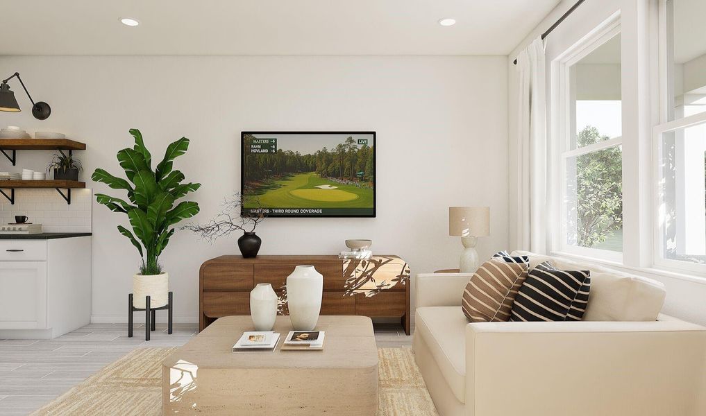 Cozy great room (*Artist rendering used for illustration purposes only.)