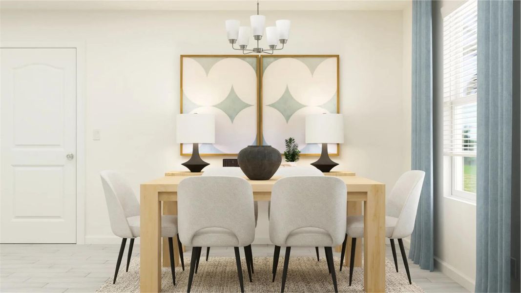 Furnished interior view inside a new home in Rancho Del Cielo, Jarrell (Image 12).