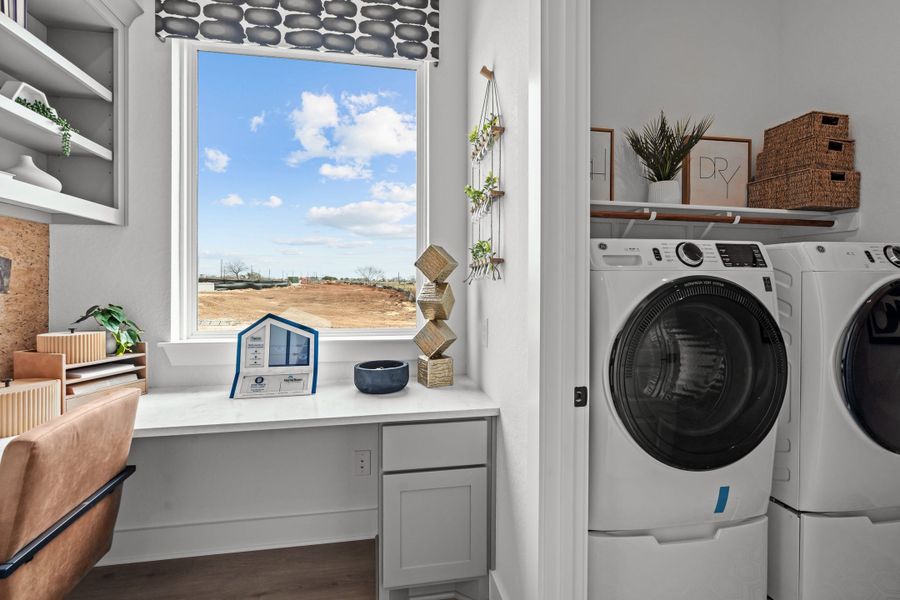 Furnished interior in a model home at Sienna Lakes in San Antonio (Image 22).