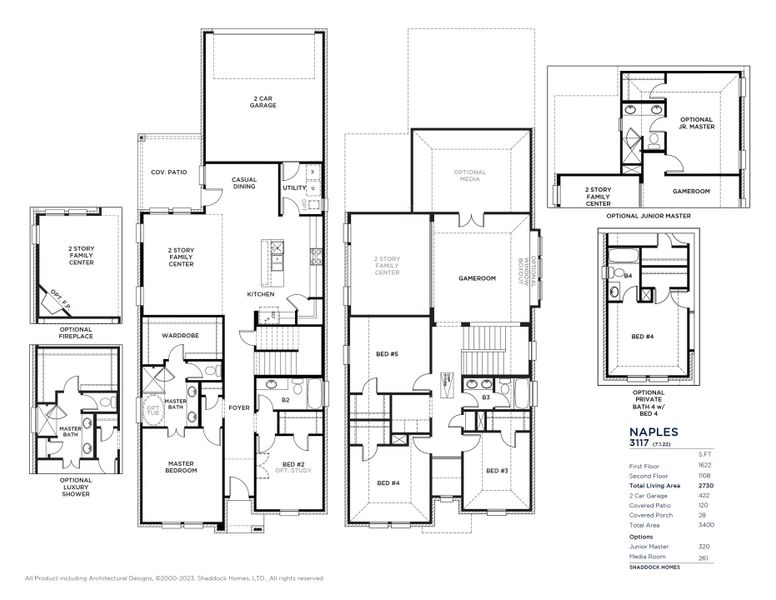 2D floor plan layout of this home in Light Farms Brenham - 40' Lots, Celina, TX (Image 5). 2D floor plan layout of this home in Light Farms Brenham - 40' Lots, Celina, TX (Image 5).