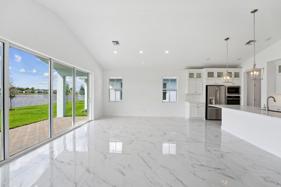 Kitchen, Dining Area & Great Room