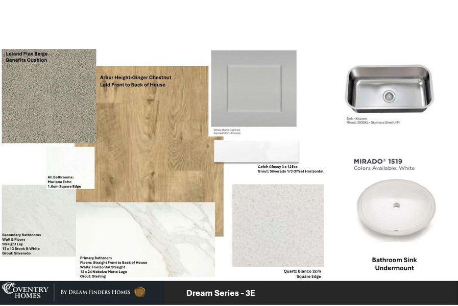 Sample of building materials used in homes in Westridge Cove, Conroe (Image 3).