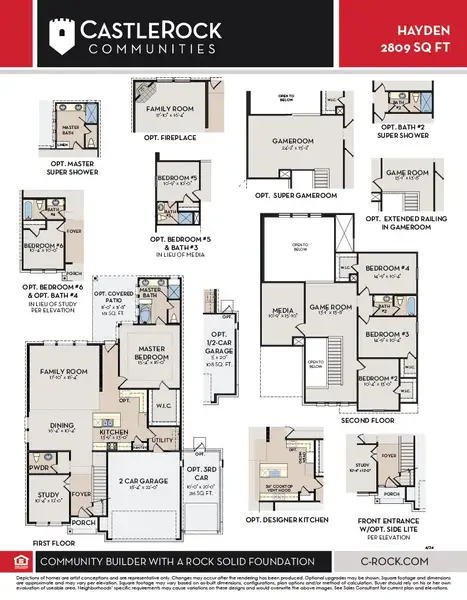 2D floor plan layout of this home in Hickory Ridge, Elmendorf, TX (Image 2).