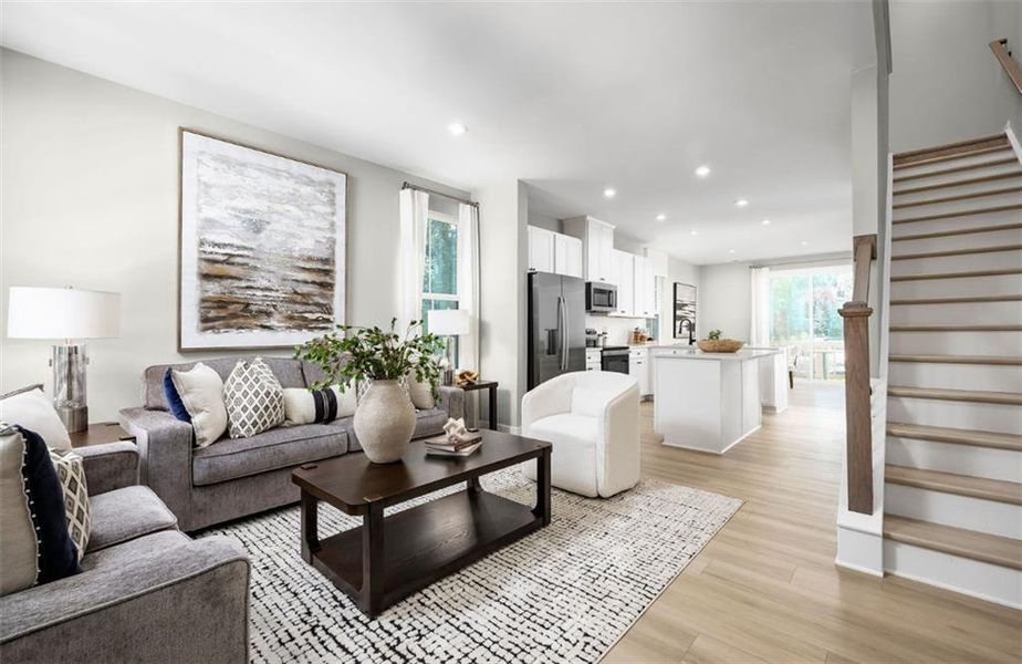Furnished interior view inside a new home in , Atlanta (Image 4).