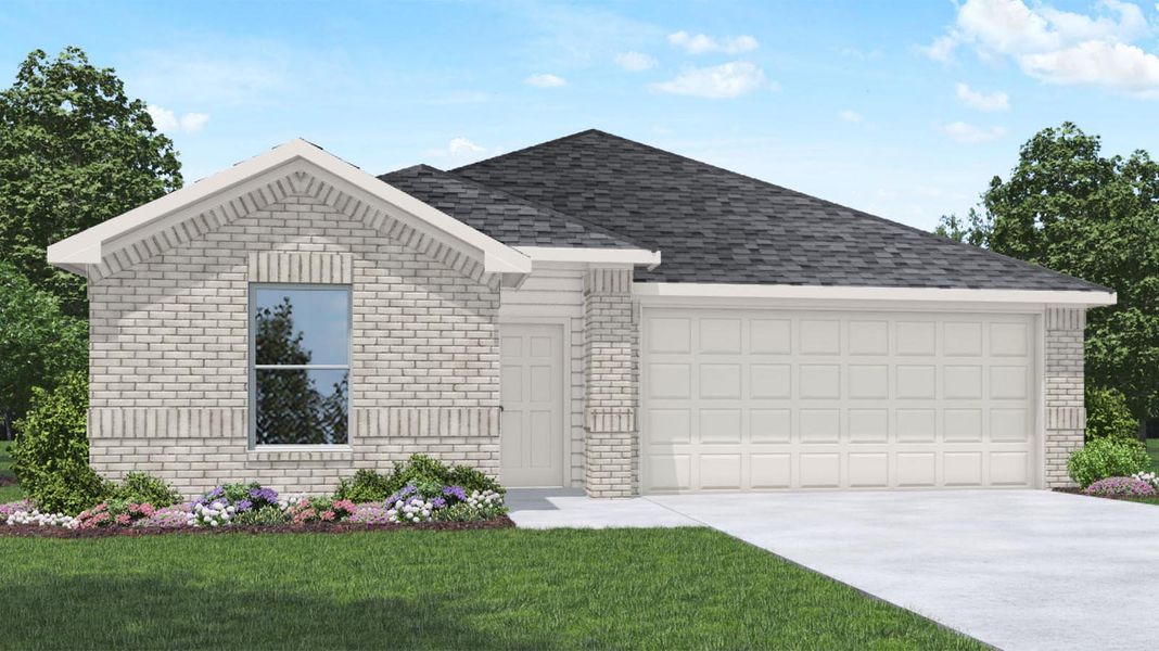 Representative exterior photo of a completed home built from the Caden by D.R. Horton in Caldwell Crossing, Iowa Colony, TX (Image 2).