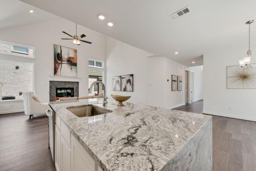 Furnished interior view inside a new home in Trails at Cottonwood Creek, Rowlett (Image 3).