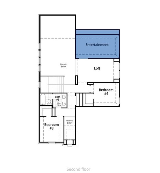 2D floor plan layout of this home in Sandbrock Ranch: 45ft. lots, Aubrey, TX (Image 4). 2D floor plan layout of this home in Sandbrock Ranch: 45ft. lots, Aubrey, TX (Image 4).