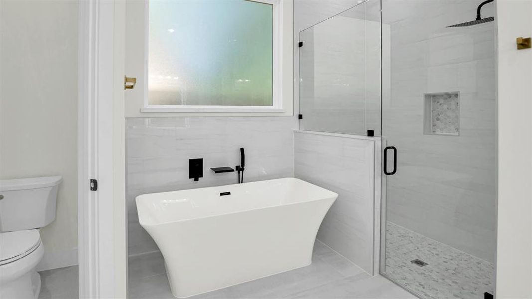 Relax in the large soaking tub