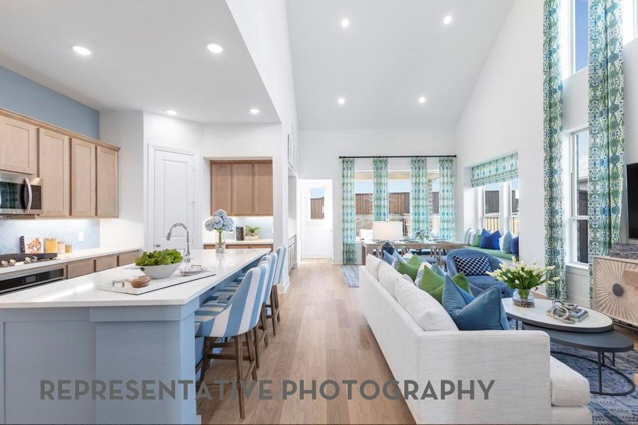Furnished interior view inside a new home in Wolf Ranch, Georgetown (Image 6).