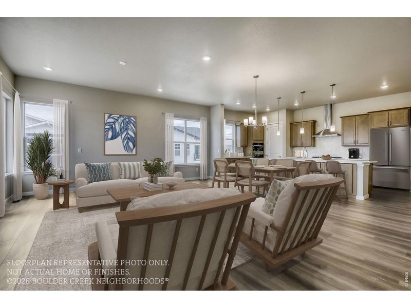 Furnished interior view inside a new home in , Fort Collins (Image 3). Furnished interior view inside a new home in , Fort Collins (Image 3).