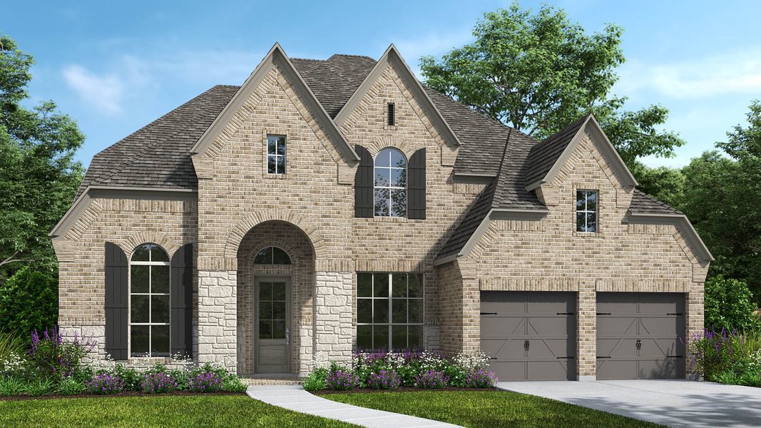 Representative exterior photo of a completed home built from the 566A by Britton Homes in The Tribute, The Colony, TX (Image 12). Representative exterior photo of a completed home built from the 566A by Britton Homes in The Tribute, The Colony, TX (Image 12).