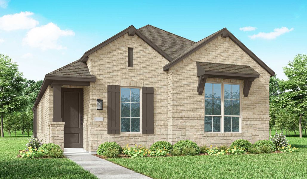 Representative exterior photo of a completed home built from the Dawson Plan by Highland Homes in Mantua Point: 40ft. lots, Van Alstyne, TX (Image 16).