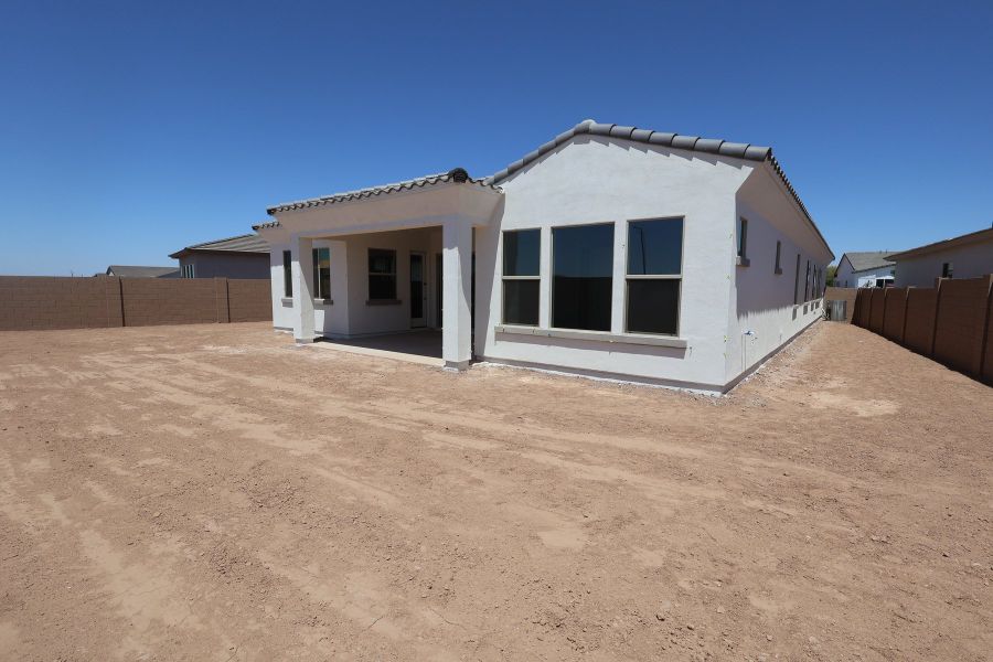 Exterior details and patio area of a home in Alston at Soleo, San Tan Valley (Image 4). Exterior details and patio area of a home in Alston at Soleo, San Tan Valley (Image 4).