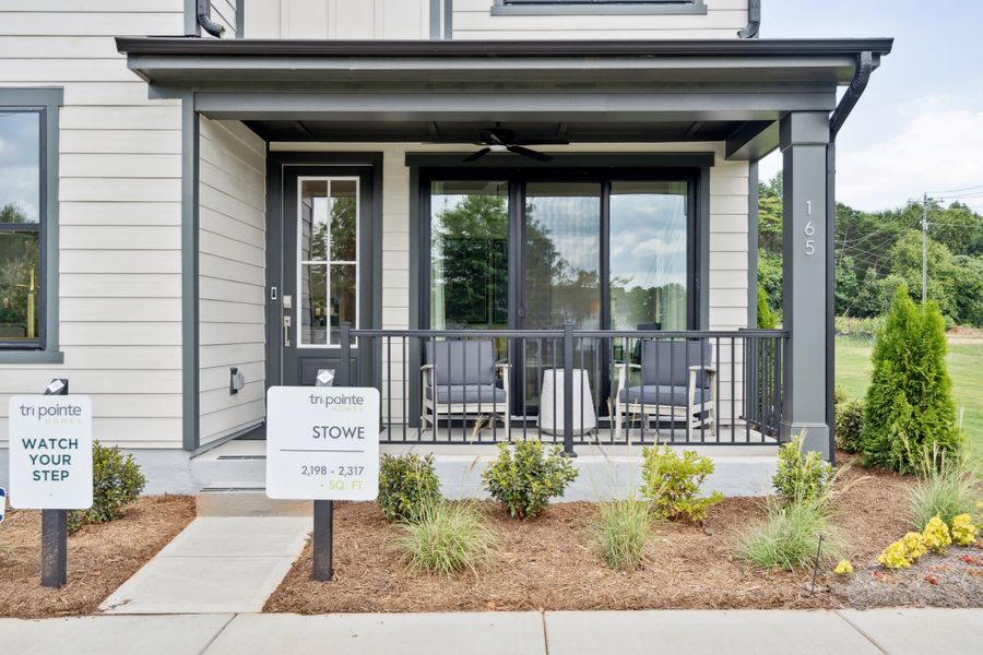 Representative exterior details of a home built from the Stowe by Tri Pointe Homes in Seven Oaks, Belmont (Image 3). Representative exterior details of a home built from the Stowe by Tri Pointe Homes in Seven Oaks, Belmont (Image 3).