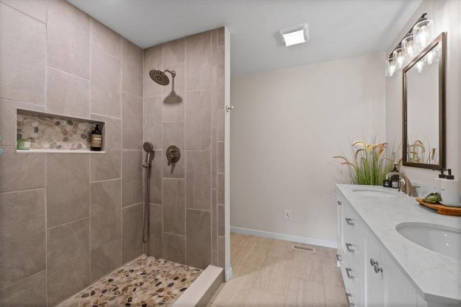 Furnished interior view inside a new home in , White (Image 14). Furnished interior view inside a new home in , White (Image 14).