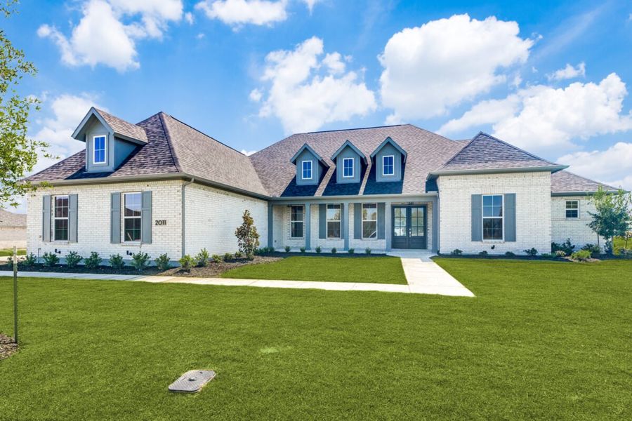 Representative exterior photo of a completed home built from the Clay by Olivia Clarke Homes in The Arbors at Lakewood Village, Lakewood Village, TX (Image 4).