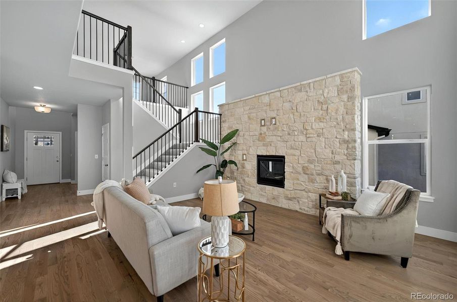 Furnished interior view inside a new home in , Colorado Springs (Image 13). Furnished interior view inside a new home in , Colorado Springs (Image 13).