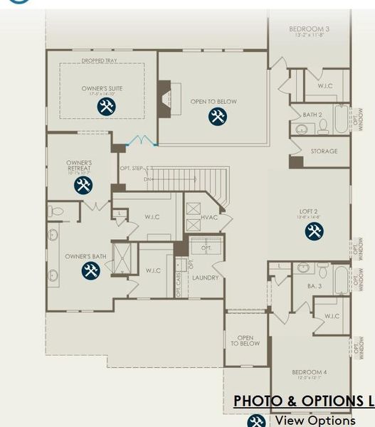 2D floor plan layout of this home in Windsor Court, Fayetteville, GA (Image 4).
