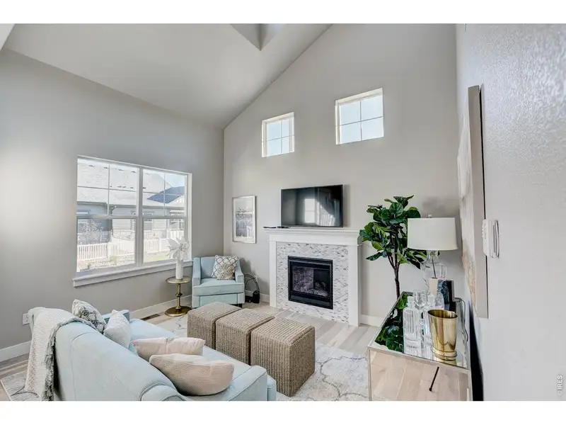 Furnished interior view inside a new home in Highlands at Fox Hill, Longmont (Image 5). Furnished interior view inside a new home in Highlands at Fox Hill, Longmont (Image 5).