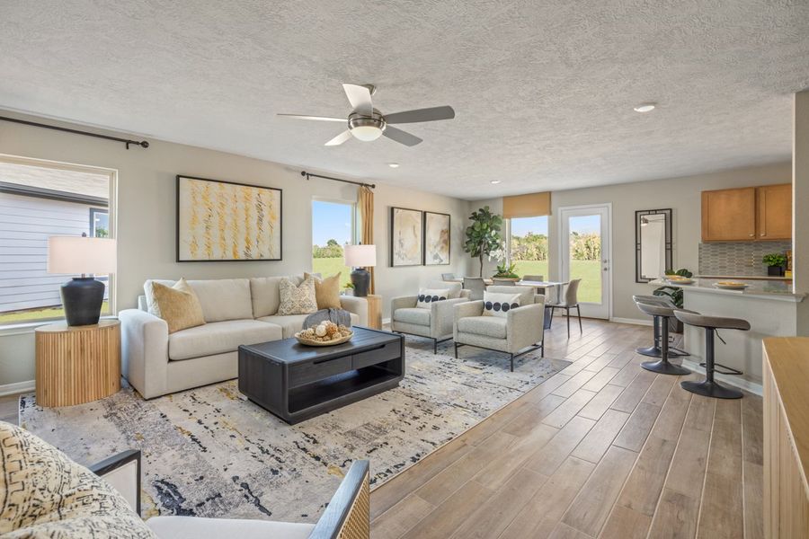 Representative furnished interior of a home built from the 1907 Modeled by KB Home in Brighton Trails, Hockley (Image 5).