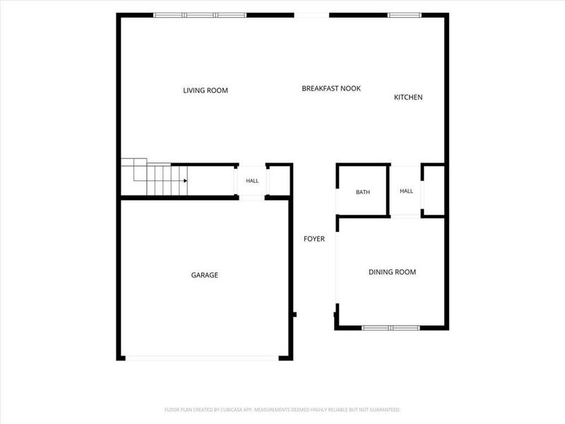 2D floor plan layout of this home in Ellington Farms, Statham, GA (Image 6).