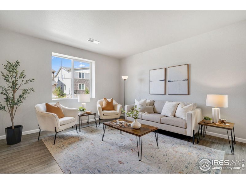 Furnished interior view inside a new home in Pintail Commons at Johnstown Village, Johnstown (Image 6).