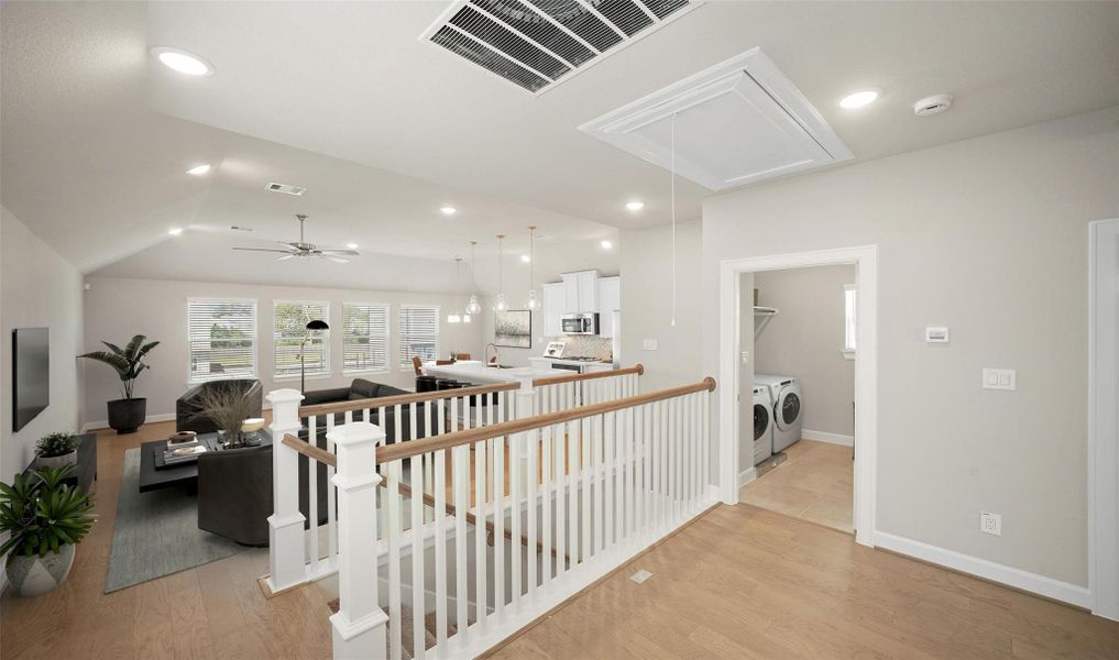 Open floorplan on second floor (*Photo not of actual home and used for illustration purposes only.) Open floorplan on second floor (*Photo not of actual home and used for illustration purposes only.)