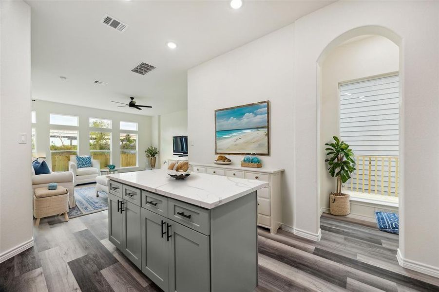 Kitchen Island View VIRTUALLY STAGED