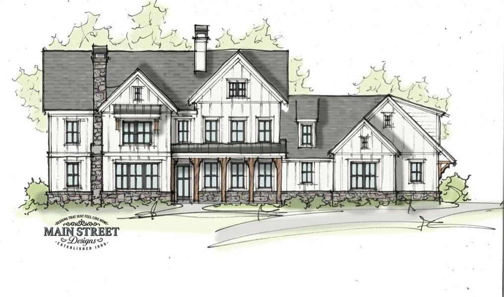 Exterior rendering of this home design in , Woodstock, GA (Image 5).