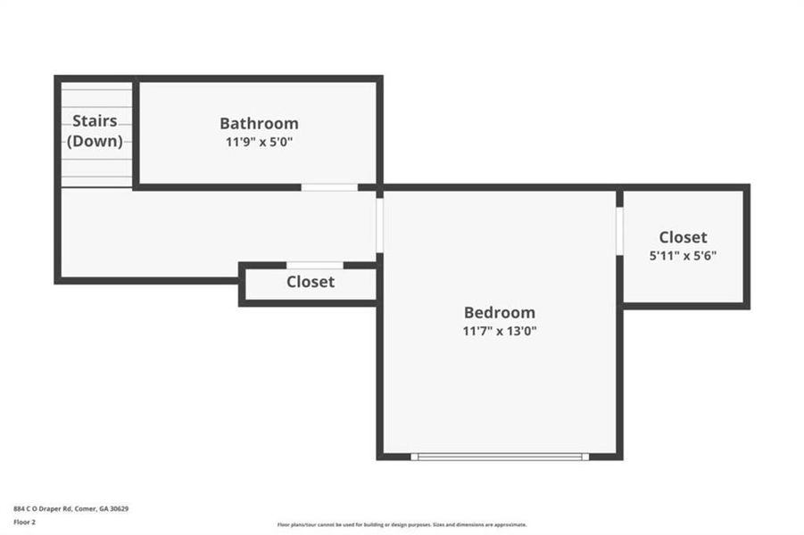 2D floor plan layout of this home in , Comer, GA (Image 6).