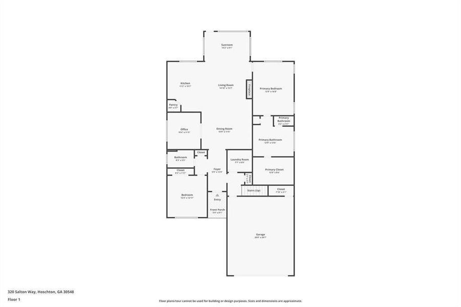 2D floor plan layout of this home in , Hoschton, GA (Image 7).