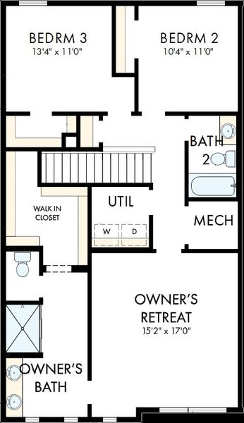 2D floor plan layout of this home in Baseline Foothills Collection, Broomfield, CO (Image 3). 2D floor plan layout of this home in Baseline Foothills Collection, Broomfield, CO (Image 3).