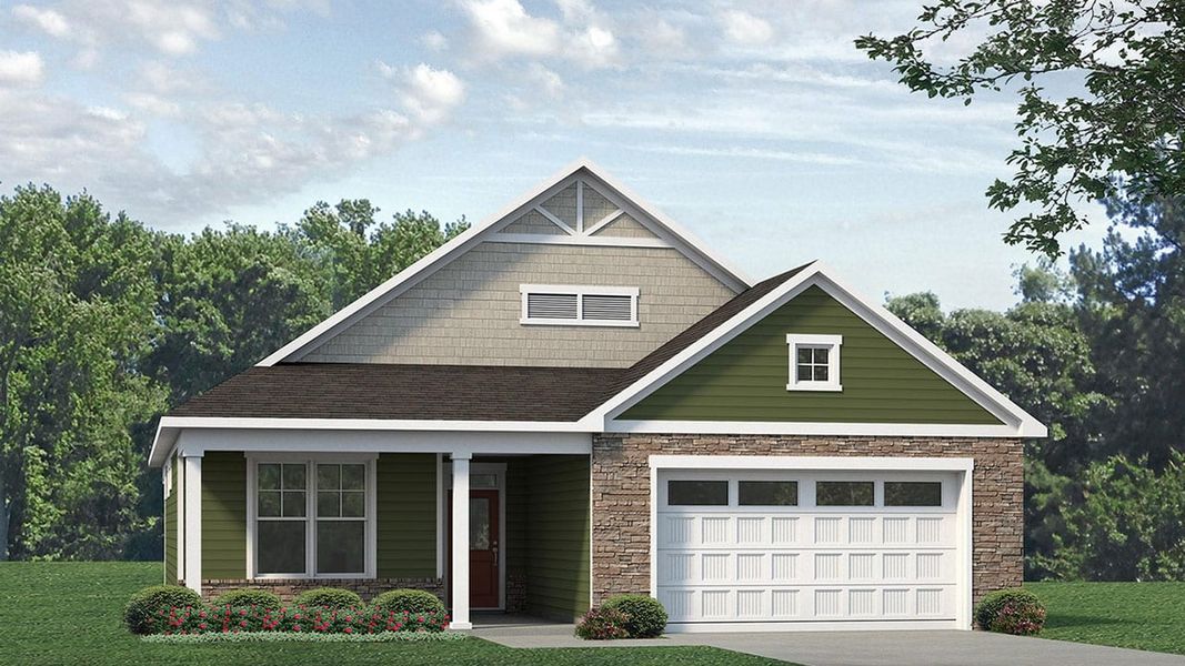 Representative exterior photo of a completed home built from the Salerno Craftsman by Epcon Communities in The Cottages at 78 North, Sanford, NC (Image 1). Representative exterior photo of a completed home built from the Salerno Craftsman by Epcon Communities in The Cottages at 78 North, Sanford, NC (Image 1).