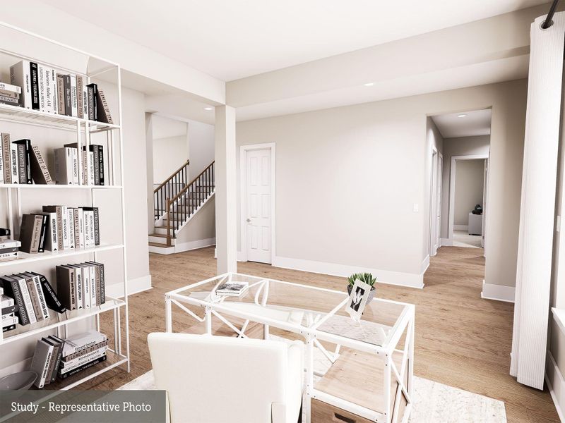 Furnished interior view inside a new home in The Woodlands Hills - Premier Collection, Willis (Image 8).