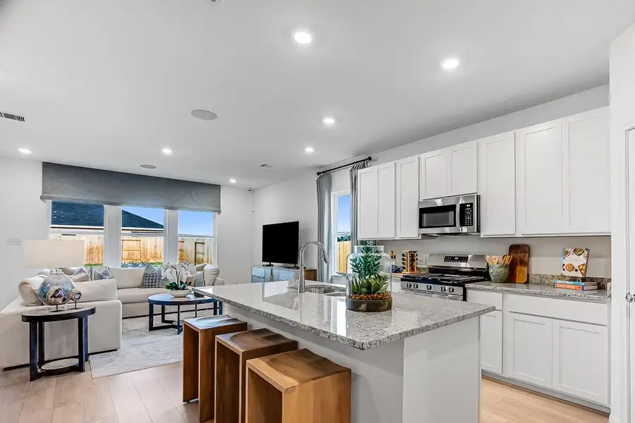 Furnished interior view inside a new home in Bridge Creek 45s and 50s, Cypress (Image 3).