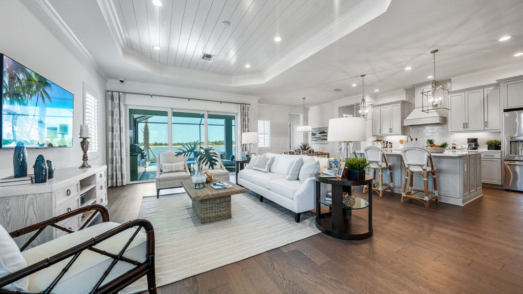 Furnished interior view inside a new home in SkySail Real Estate and Homes for Sale in Naples, FL - Neal Communities, Naples (Image 7). Furnished interior view inside a new home in SkySail Real Estate and Homes for Sale in Naples, FL - Neal Communities, Naples (Image 7).