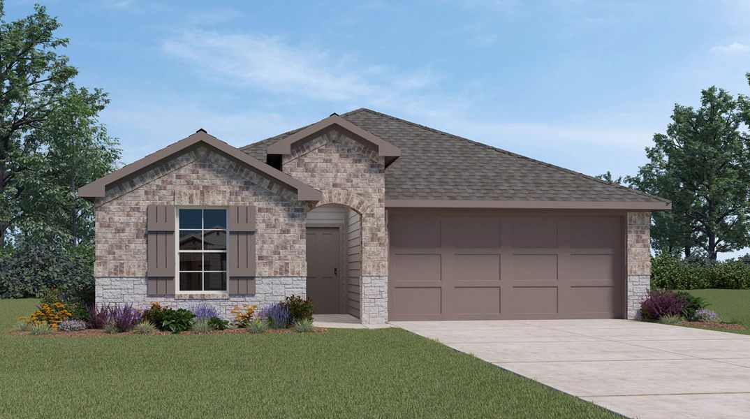 Representative exterior photo of a completed home built from the Easton by D.R. Horton in Bridges Mill, Corpus Christi, TX (Image 2). Representative exterior photo of a completed home built from the Easton by D.R. Horton in Bridges Mill, Corpus Christi, TX (Image 2).