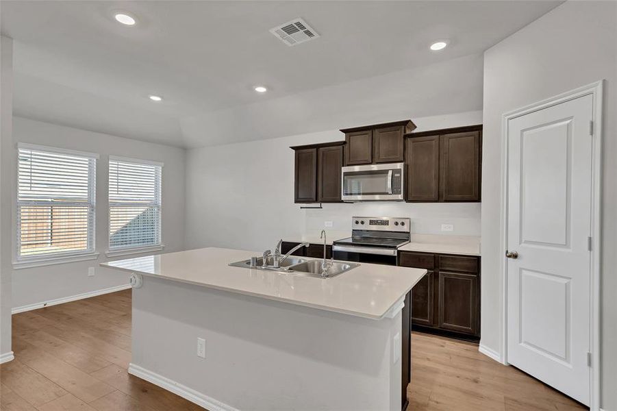 Furnished interior view inside a new home in Enclave at Pecan Creek, Krugerville (Image 4). Furnished interior view inside a new home in Enclave at Pecan Creek, Krugerville (Image 4).