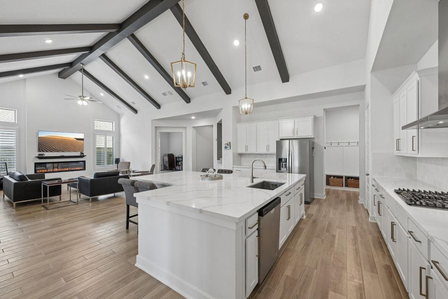 Furnished interior view inside a new home in The Woodlands Hills, Willis (Image 29).