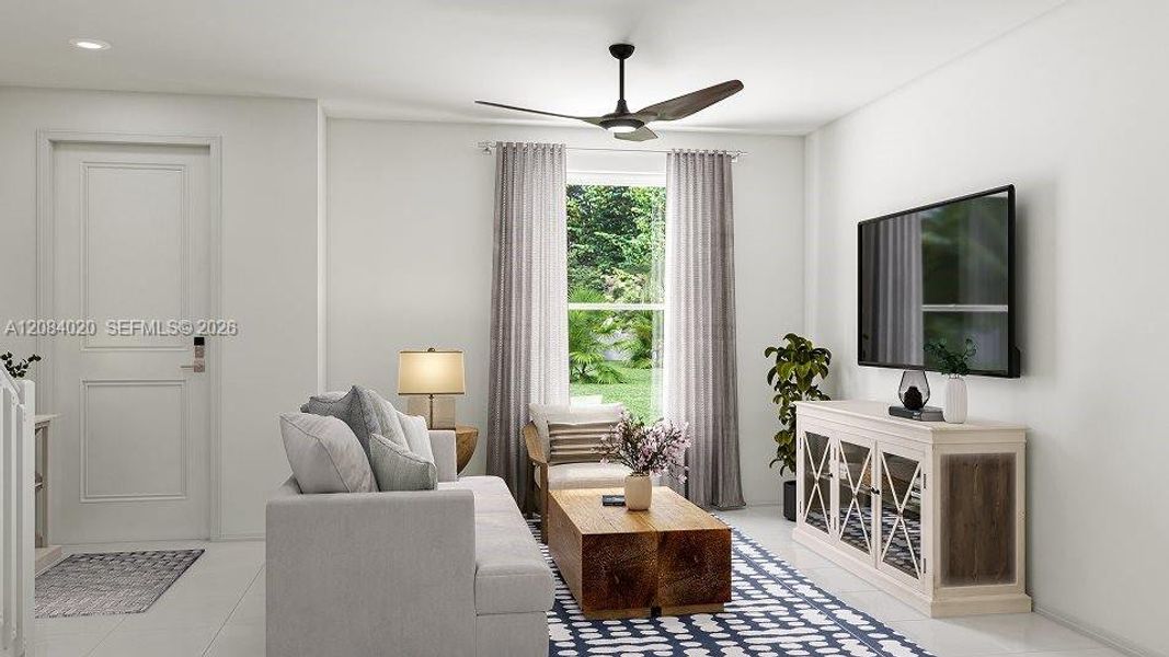 Furnished interior view inside a new home in Solstice, Miami (Image 8).