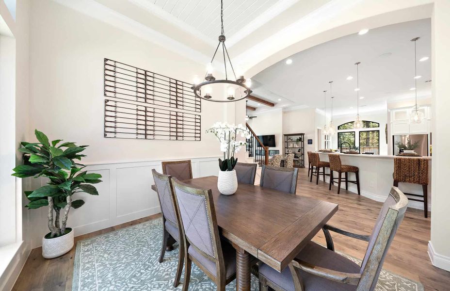 Representative furnished interior of a home built from the 3546 by Ravenna Homes in The Woodlands Hills 65′, Willis (Image 27).