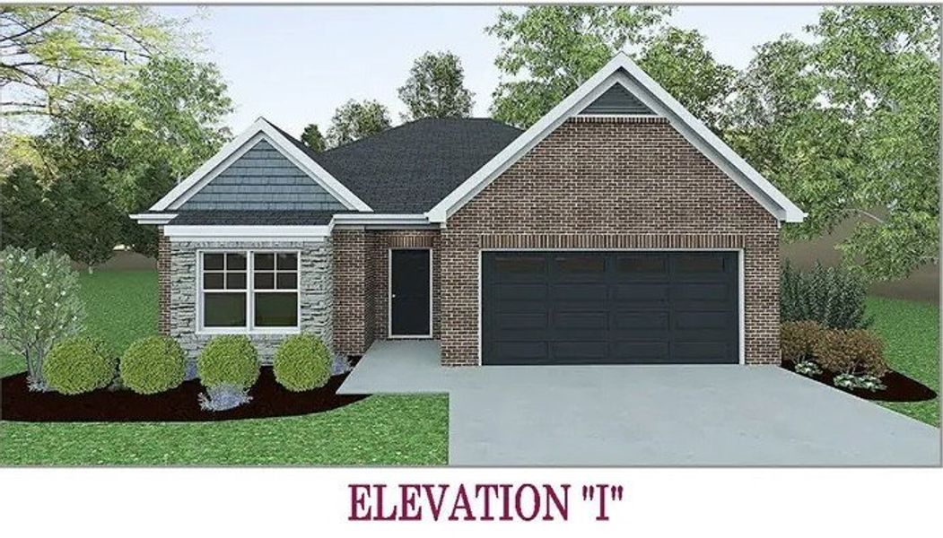 Rendering of the house. Selections and options vary