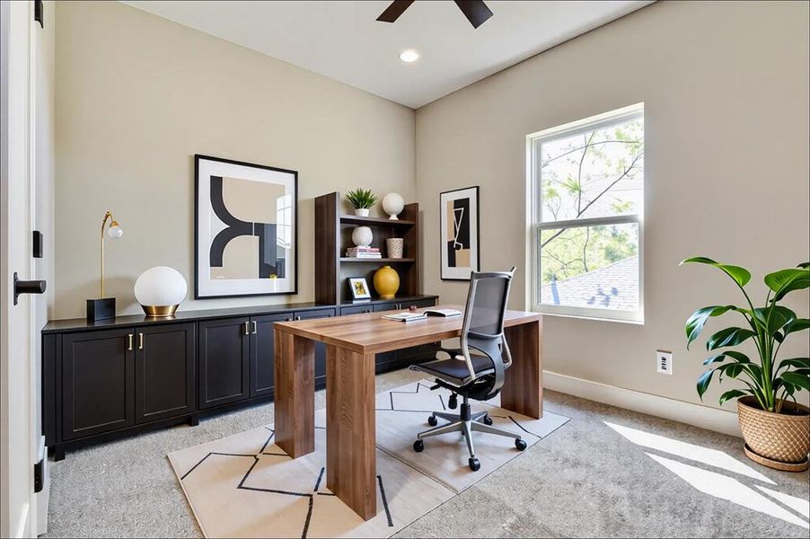 Virtual staged office