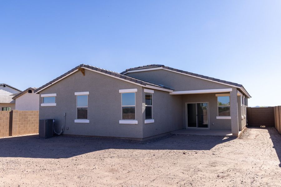 Exterior details and patio area of a home in Rancho Santa Rosa, Maricopa (Image 3).