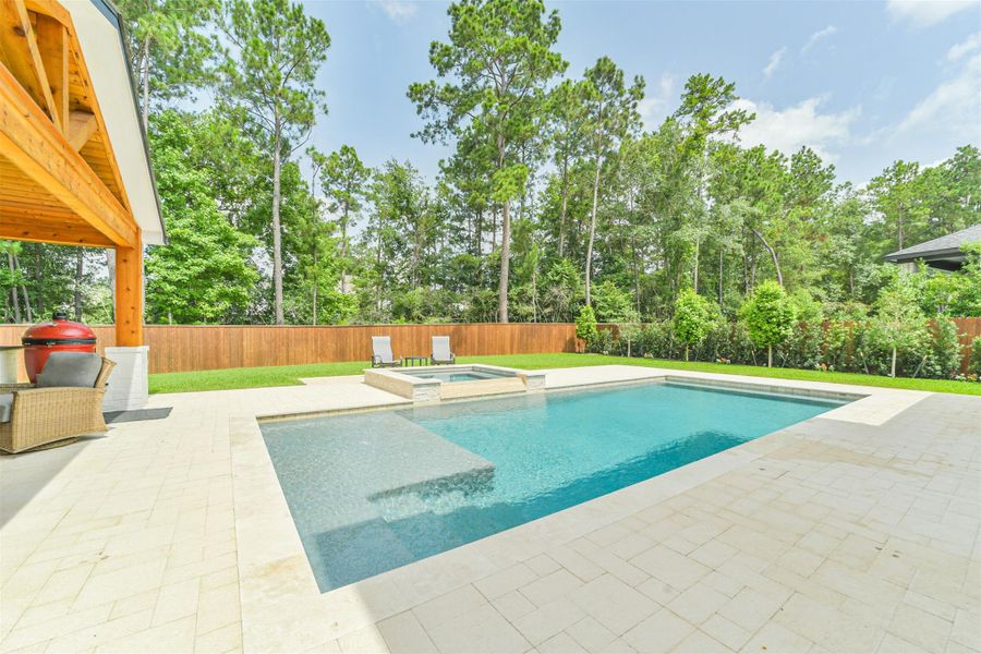 Exterior details and patio area of a home in Woodforest – 60', Montgomery (Image 21).
