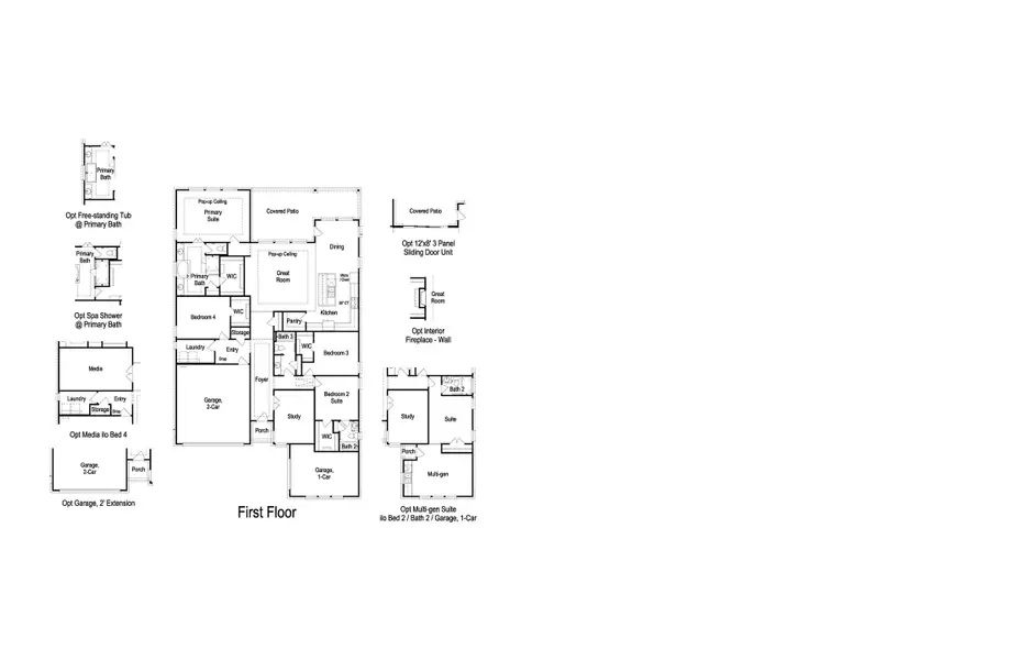 2D floor plan layout of this home in Easton Park, Austin, TX (Image 5). 2D floor plan layout of this home in Easton Park, Austin, TX (Image 5).