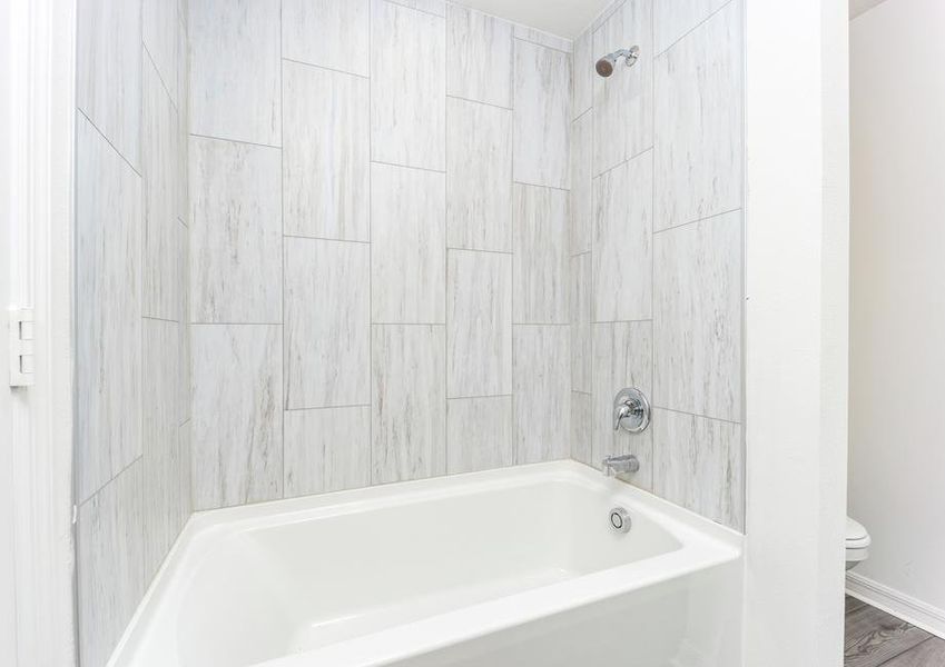 Tile detail in the master bathroom