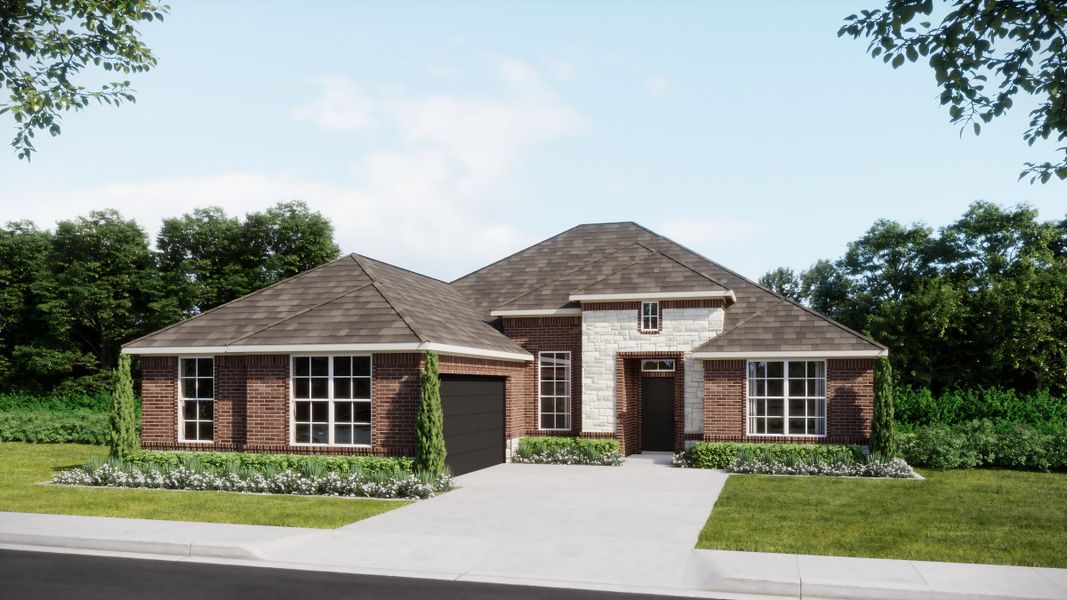 Representative exterior photo of a completed home built from the Concept 2050 by Risewell Homes in Abe's Landing, Granbury, TX (Image 7).