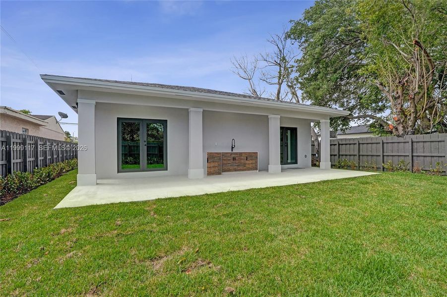 Exterior details and patio area of a home in , West Park (Image 36).